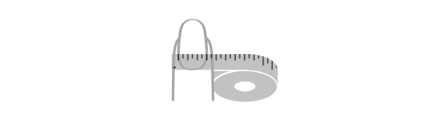 Measuring the widest part of a natural nail with a ruler.