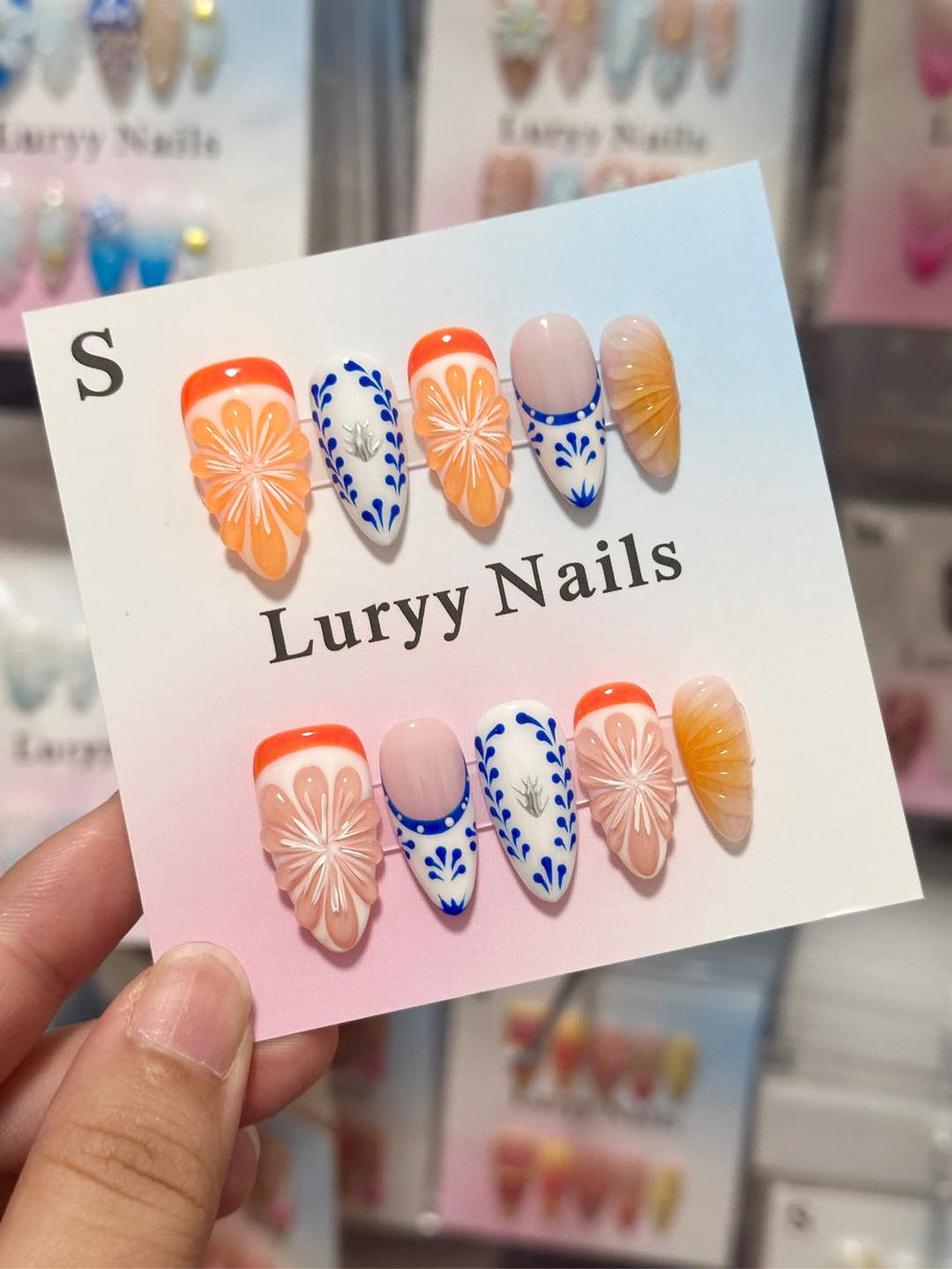 Orange Floral Porcelain C048