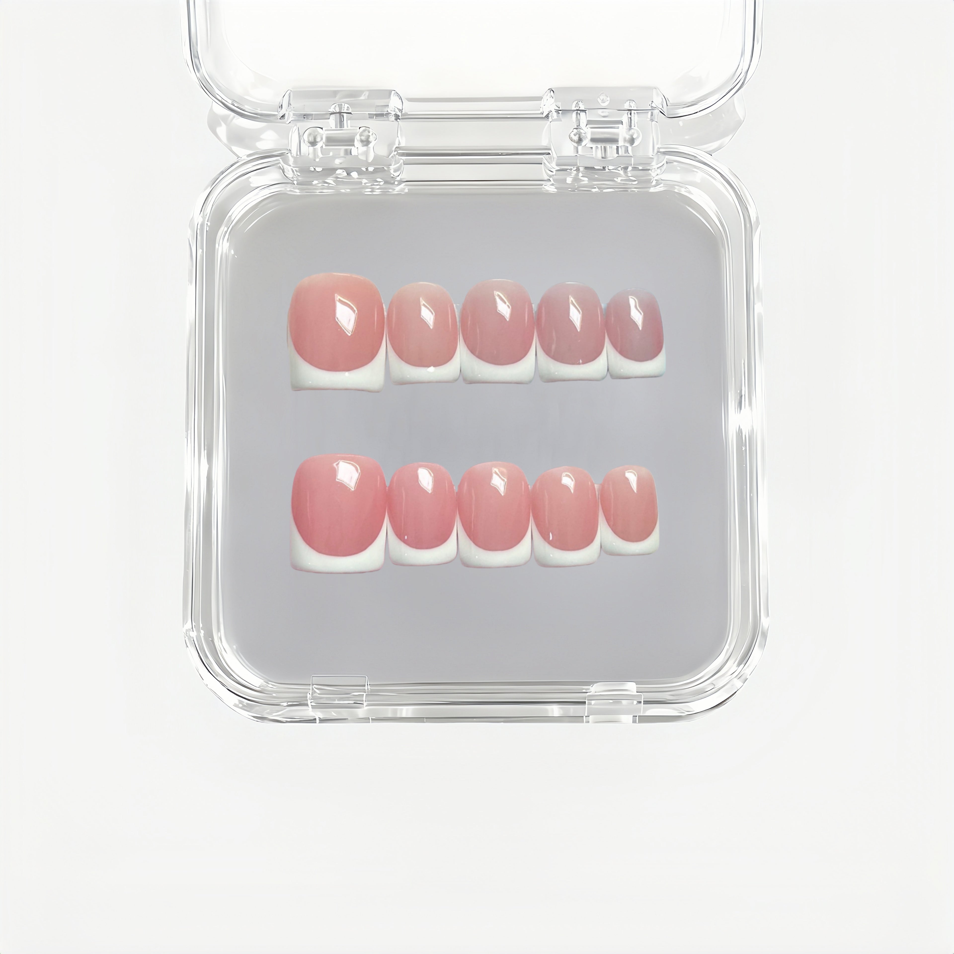 Pure White French Toe H018