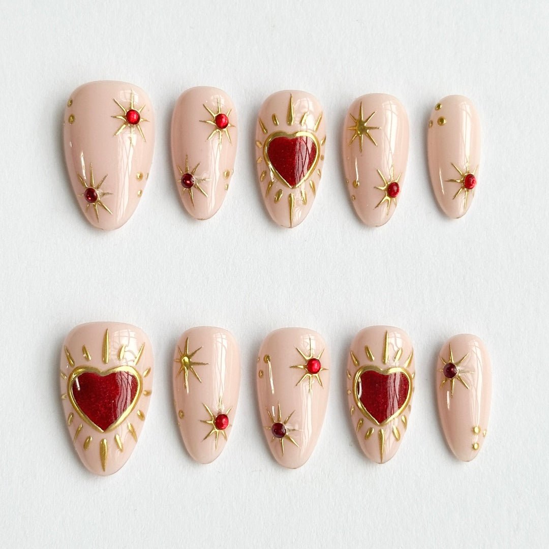 Gilded Glow Heart & Star E037