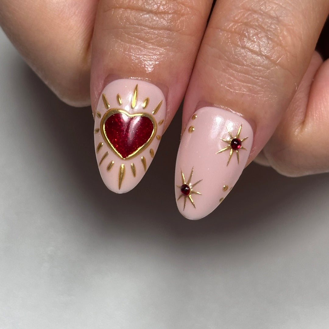 Gilded Glow Heart & Star E037