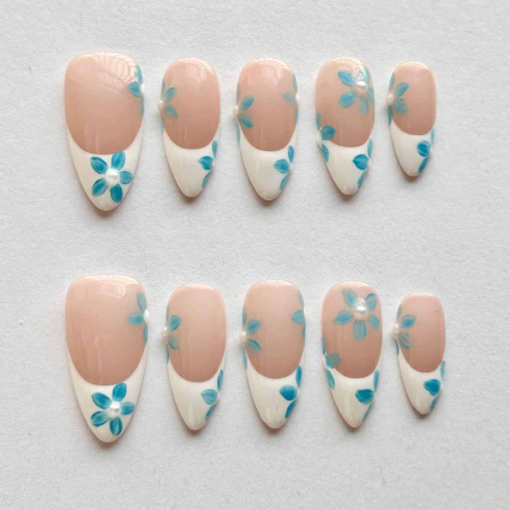 Sky Blossom  French Accent Press-ons