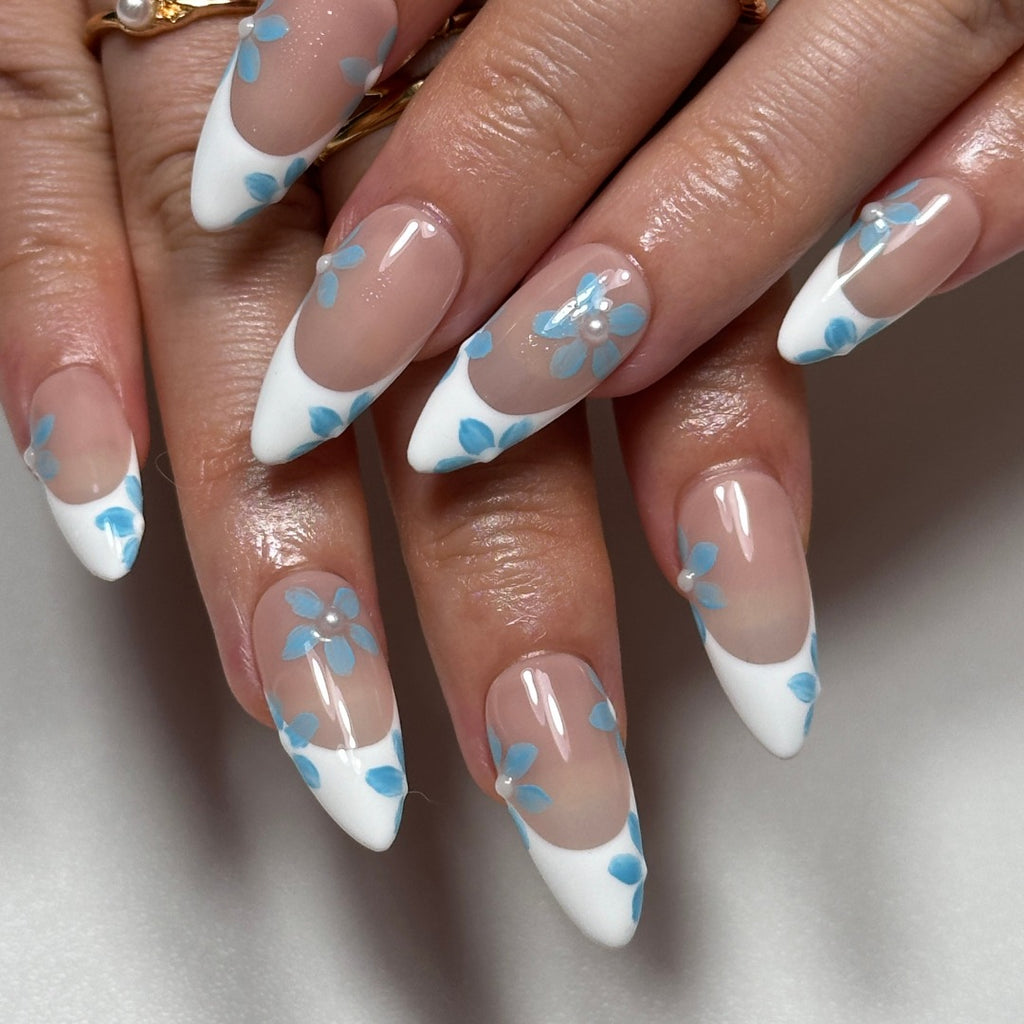 Sky Blossom  French Accent Press-ons